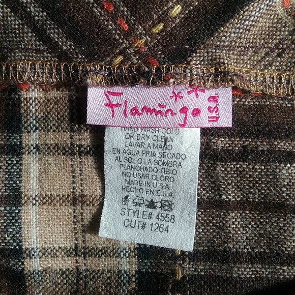 Vintage Brown, Tan and Black Kilt. Size 8. - Picture 5 of 6